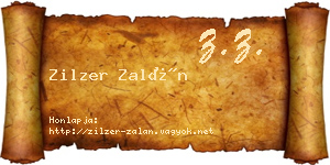 Zilzer Zalán névjegykártya